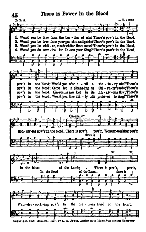 There's Power in the Blood - Sheet Music